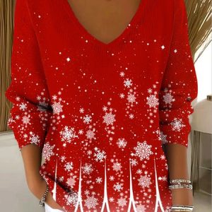 Women Cotton Ombre Long Sleeve Comfy Casual Sweater, Sweaters, color:Red|size:3XL, catalog Noracora shop