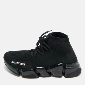 Balenciaga Black Knit Fabric speed 2.0 High Top Sneakers Size 40, Athletic Shoes & Sneakers - Luxury Closet