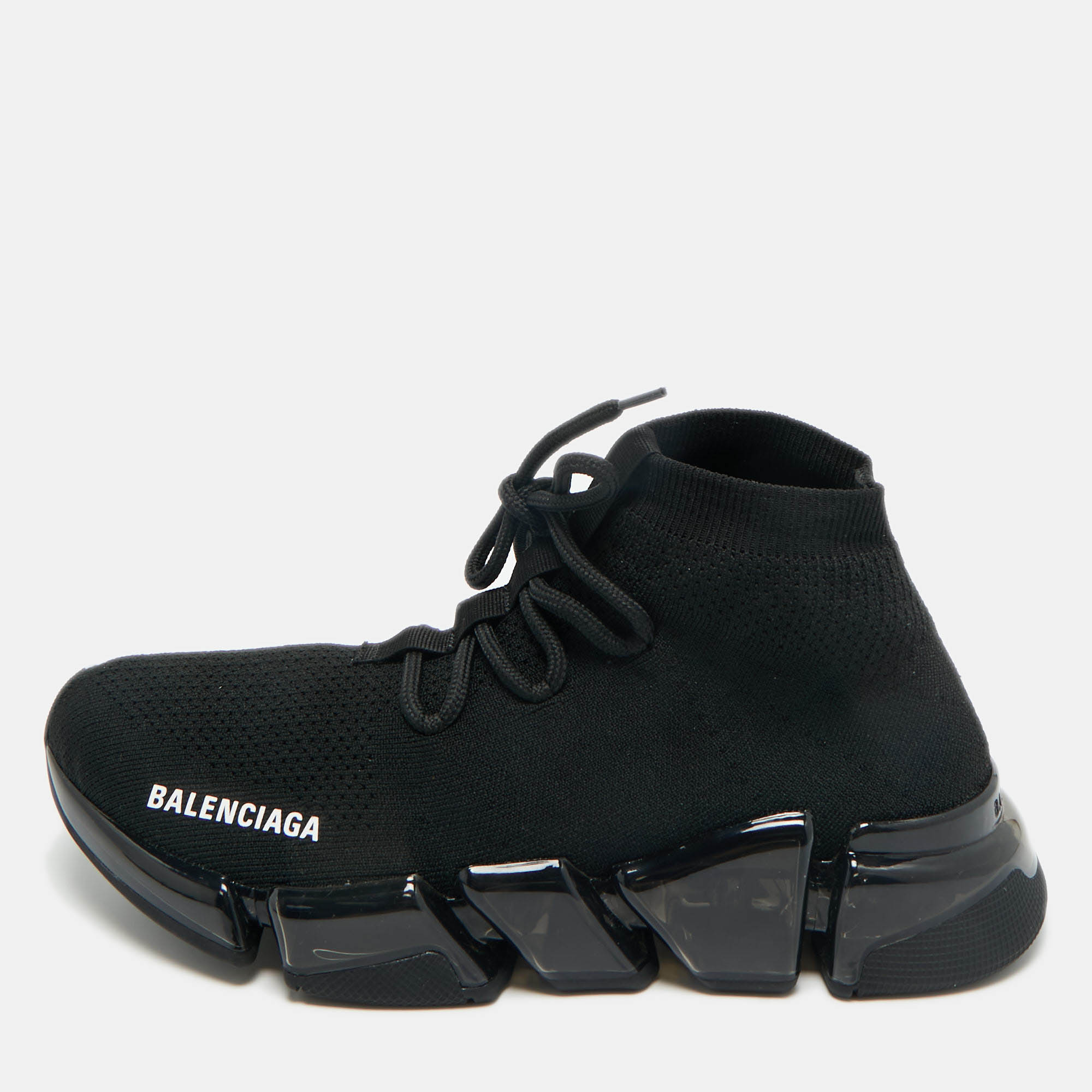 Balenciaga Black Knit Fabric speed 2.0 High Top Sneakers Size 40, Athletic Shoes & Sneakers - Luxury Closet
