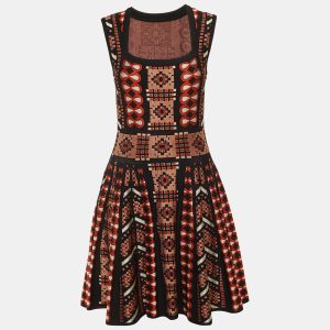 Alaia Black Jacquard Knit Mini Dress M, Dresses - Luxury Closet
