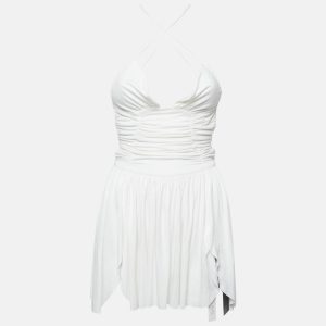 Are You Am I White Jersey Mini Dress S, Dresses - Luxury Closet