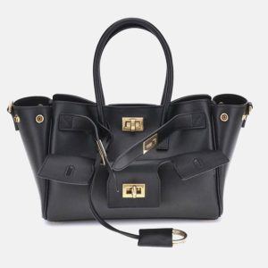 Balenciaga Bel Air Mini Black Leather Handbag, Satchels - Luxury Closet