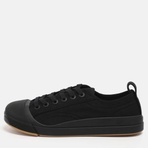 Bottega Veneta Black Canvas and Leather Vulcan Low Top Sneakers Size 38.5, Athletic Shoes & Sneakers - Luxury Closet