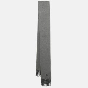 Burberry Blue/Grey Brown Brushed Cashmere Reversible Scarf, Scarves & Shawls - Luxury Closet