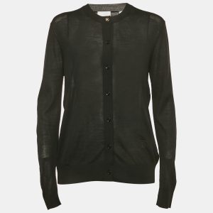 Burberry Black Wool Blend Cardigan S, Sweaters & Cardigans - Luxury Closet