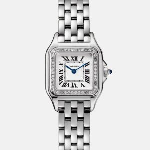 Cartier Panthere W4PN0016 Quartz White Stainless Steel  Women's Wristwatch 23 mm x 30 mm, Watches - Luxury Closet