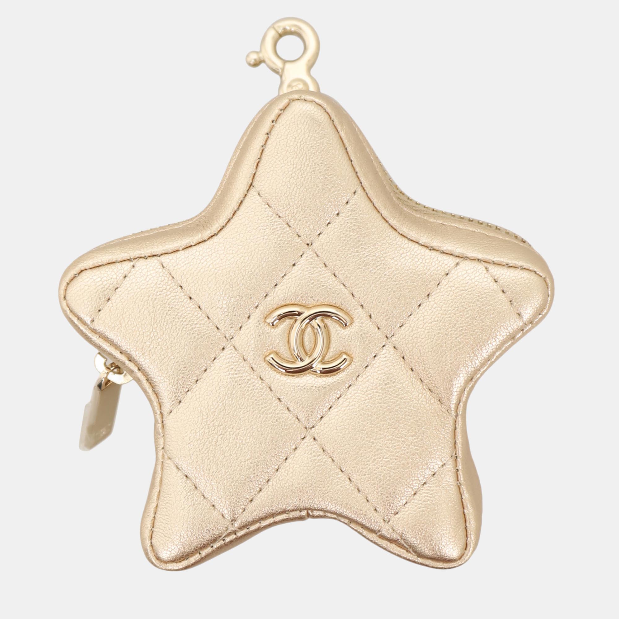 Chanel Sheepskin Star Coin Purse, Wallets & Money Clips - Luxury Closet