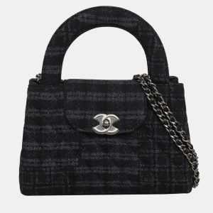 Printed Denim Pre-Fall 2024 Mini Kelly Shopper Bag, Handbags - Luxury Closet