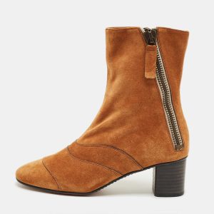 Chloe Brown Suede Lexie Ankle Length Boots Size 36, Boots - Luxury Closet