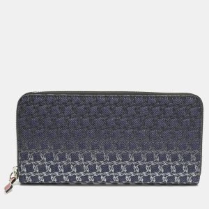 Christian Louboutin Ombre Blue Printed Denim Zip Continental Wallet, Wallets & Money Clips - Luxury Closet