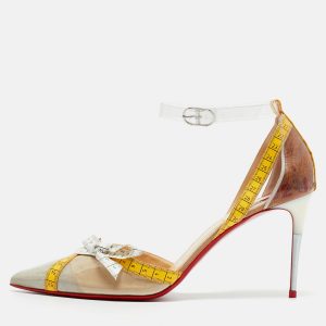 Christian Louboutin Multicolor Tape Trimmed PVC Metri Pumps Size 39, Pumps - Luxury Closet