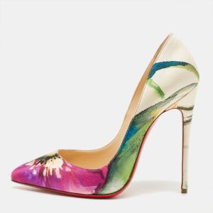 Christian Louboutin Multicolor Fabric Pigalle Pumps Size 36, Pumps - Luxury Closet