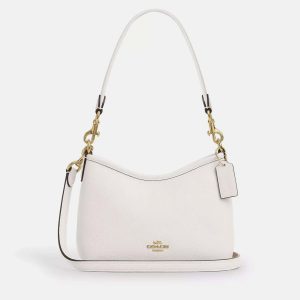 Coach Laurel small Chalk Leather Shoulder bag, Handbags - Luxury Closet