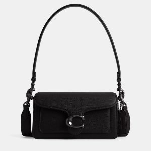 Coach Black Tabby 20 Leather Shoulder Bag, Handbags - Luxury Closet