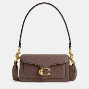 Coach Tabby 20 Dark Stone Leather Shoulder Bag, Handbags - Luxury Closet