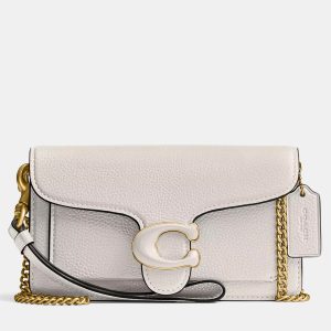 Coach Tabby Chalk Leather Crossbody Wristlet, Handbags - Luxury Closet