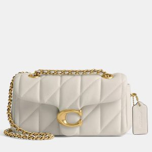 Coach Tabby 20 Pillow Quilting White leather Shoulder Bag, Handbags - Luxury Closet