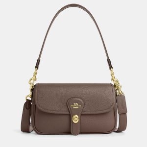 Coach Hadley Dark Stone Leather Shoulder bag, Handbags - Luxury Closet