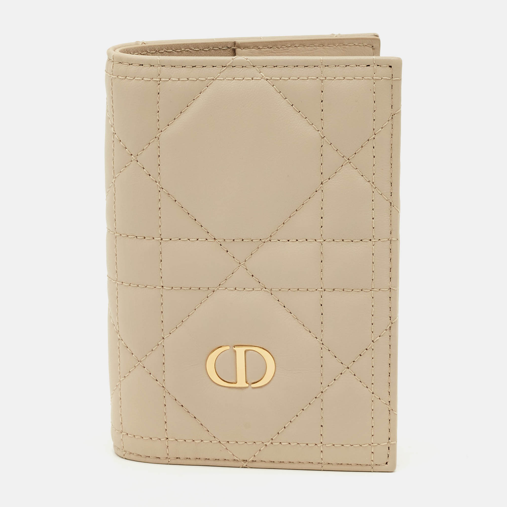 Dior Beige Macrocannage Leather Miss Caro Passport Holder, Luggage Accessories - Luxury Closet