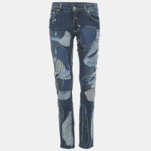 Dolce & Gabbana Blue Patchwork Denim Skinny Jeans S Waist 27", Jeans - Luxury Closet