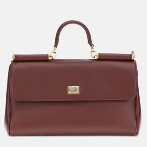 Dolce & Gabbana My Sicily Red Leather Handbag, Satchels - Luxury Closet
