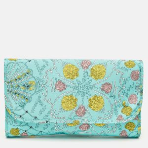 Emilio Pucci Green/Multicolor Conchiglie Print Fabric Pouch, Clutches & Special Occasion Bags - Luxury Closet