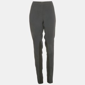 Emporio Armani Blue Crepe Trousers L, Clothing - Luxury Closet