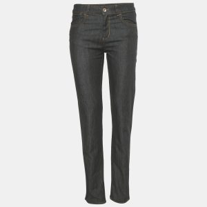 Emporio Armani Black Rhinestone Hem Denim Jourdan Jeans M/Waist 30", Jeans - Luxury Closet