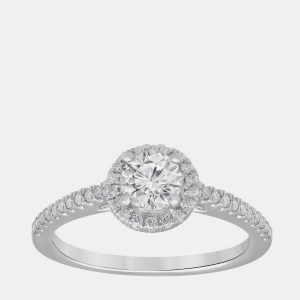 1.01ct 14k White Gold Lab Grown Diamond Engagement Ring US 7, Rings - Luxury Closet