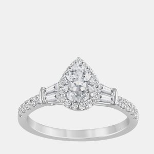 1.25ct 14k White Gold Lab Grown Diamond Engagement Ring, Rings - Luxury Closet