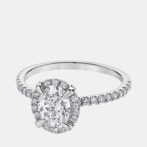 1.25ct 14k White Gold Lab Grown Diamond Engagement Ring, Rings - Luxury Closet