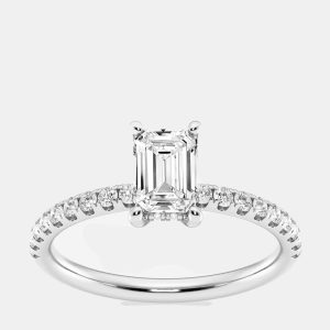 1.36ct 14k White Gold Lab Grown Diamond Engagement Ring, Rings - Luxury Closet