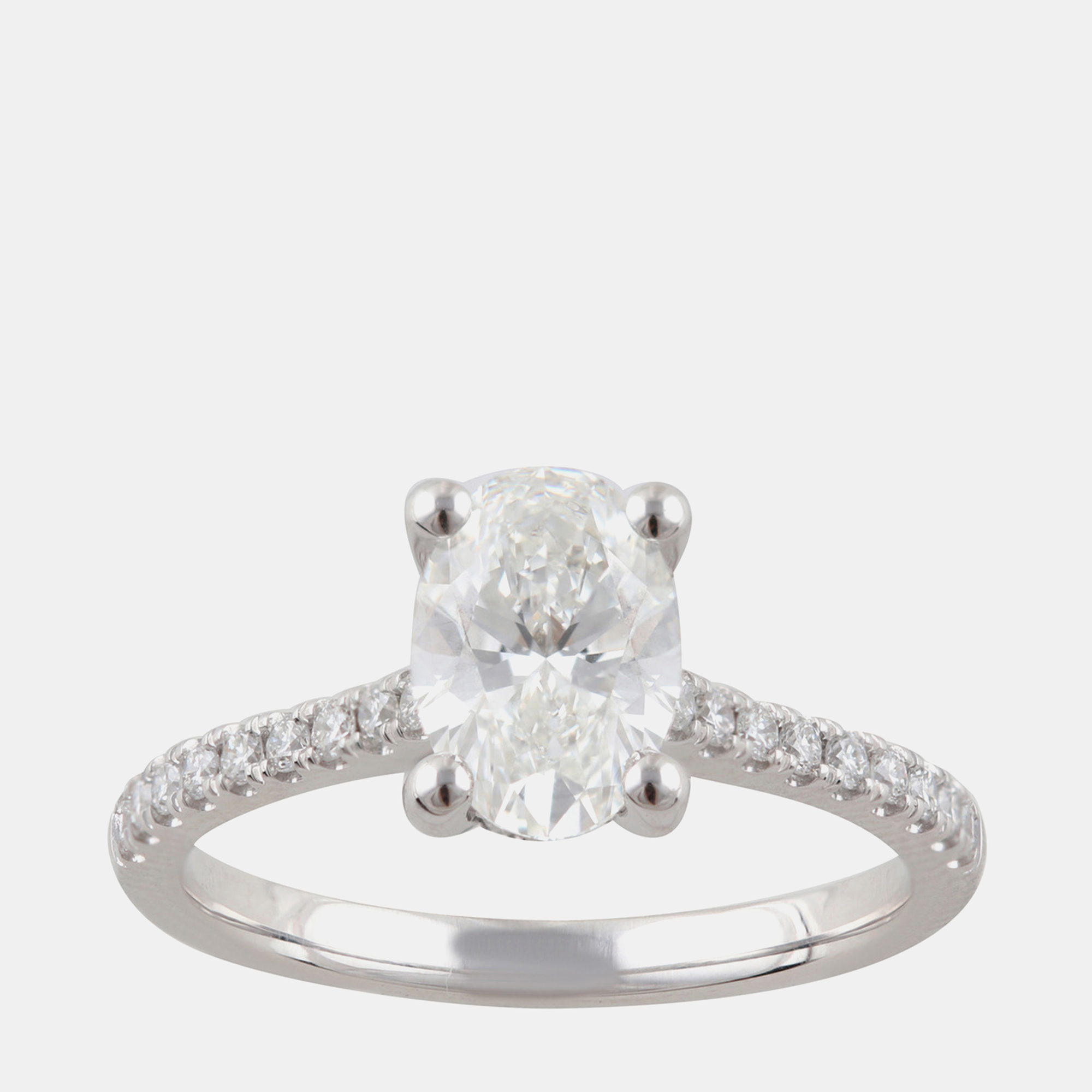 1.45ct 14k White Gold Lab Grown Diamond Engagement Ring, Rings - Luxury Closet - Image 2