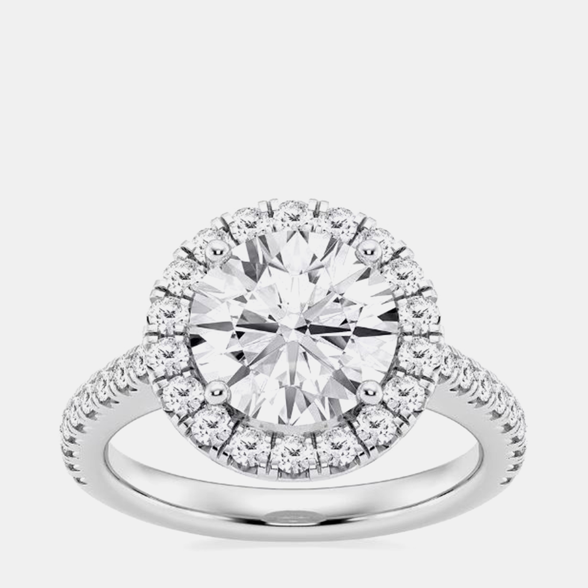 1.45ct 14k White Gold Lab Grown Diamond Engagement Ring, Rings - Luxury Closet
