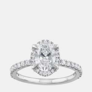 1.7ct 14k White Gold Lab Grown Diamond Engagement Ring, Rings - Luxury Closet