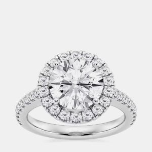 1.95ct 14k White Gold Lab Grown Diamond Engagement Ring, Rings - Luxury Closet