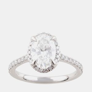 1.95ct 14k White Gold Lab Grown Diamond Engagement Ring, Rings - Luxury Closet