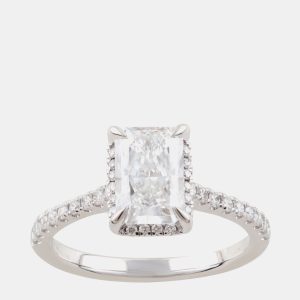 1.95ct 14k White Gold Lab Grown Diamond Engagement Ring, Rings - Luxury Closet