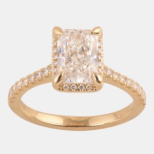 1.95ct 14k Yellow Gold Lab Grown Diamond Engagement Ring, Rings - Luxury Closet