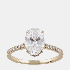 1.95ct 14k Yellow Gold Lab Grown Diamond Engagement Ring, Rings - Luxury Closet