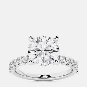 2.23ct 14k White Gold Lab Grown Diamond Engagement Ring, Rings - Luxury Closet