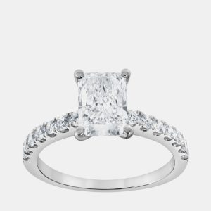 2.23ct 14k White Gold Lab Grown Diamond Engagement Ring, Rings - Luxury Closet