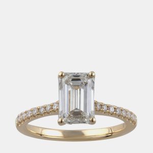 2.23ct 14k Yellow Gold Lab Grown Diamond Engagement Ring, Rings - Luxury Closet