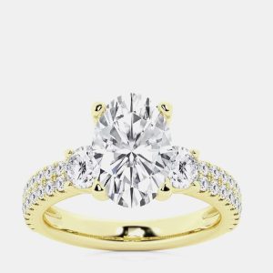 2.23ct 14k Yellow Gold Lab Grown Diamond Engagement Ring, Rings - Luxury Closet