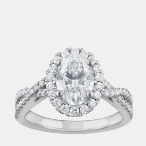 2.23ct 14k White Gold Lab Grown Diamond Engagement Ring, Rings - Luxury Closet