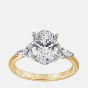 2.25ct 14k Yellow Gold Lab Grown Diamond Engagement Ring, Rings - Luxury Closet