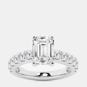 2.45ct 14k White Gold Lab Grown Diamond Engagement Ring, Rings - Luxury Closet