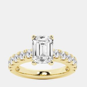 2.45ct 14k Yellow Gold Lab Grown Diamond Engagement Ring, Rings - Luxury Closet