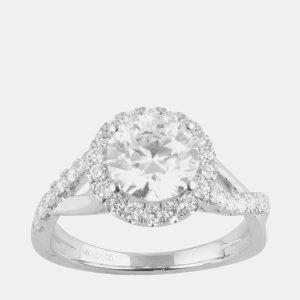 2.45ct 14k White Gold Lab Grown Diamond Engagement Ring, Rings - Luxury Closet