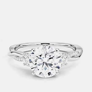 2.7ct 14k White Gold Lab Grown Diamond Engagement Ring, Rings - Luxury Closet